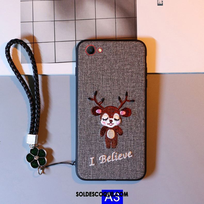 Coque Oppo A3 Charmant Silicone Dessin Animé Fluide Doux Broderie Pas Cher