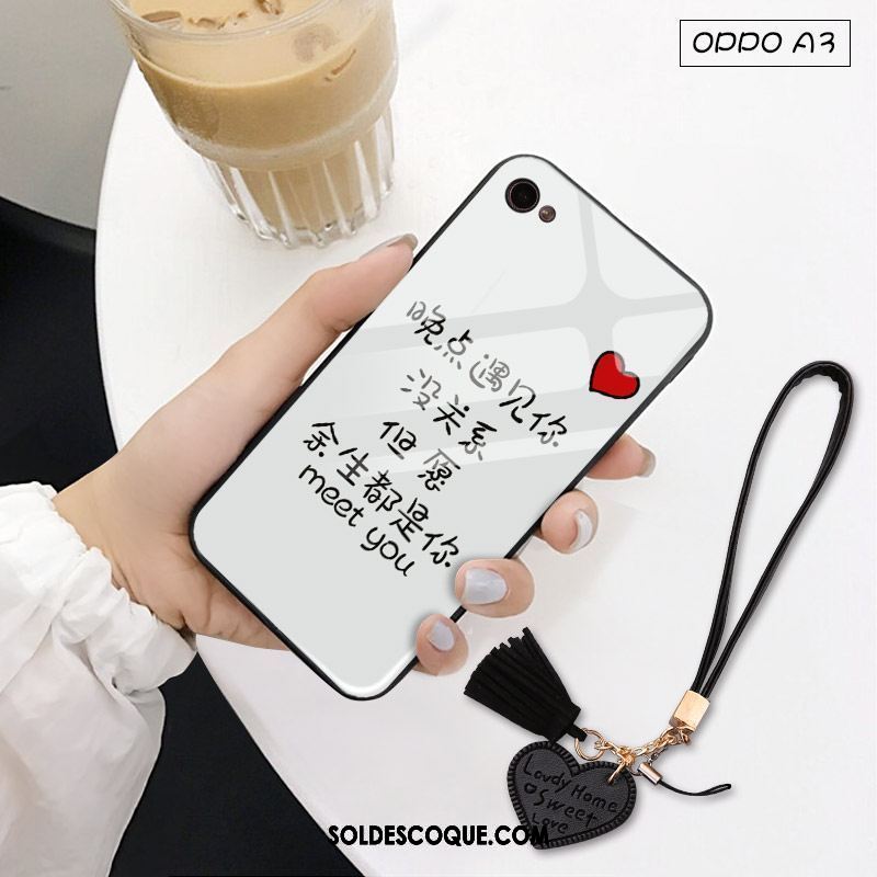 Coque Oppo A3 Charmant Tout Compris Incassable Verre Tendance Soldes