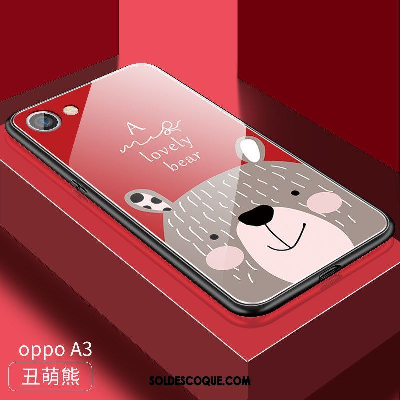 Coque Oppo A3 Dessin Animé Tendance Délavé En Daim Mode Charmant Pas Cher