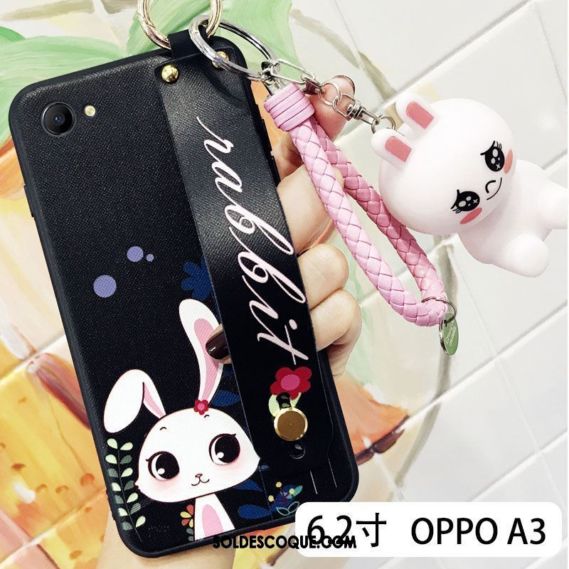 Coque Oppo A3 Incassable Téléphone Portable Dessin Animé Noir Silicone Housse Pas Cher