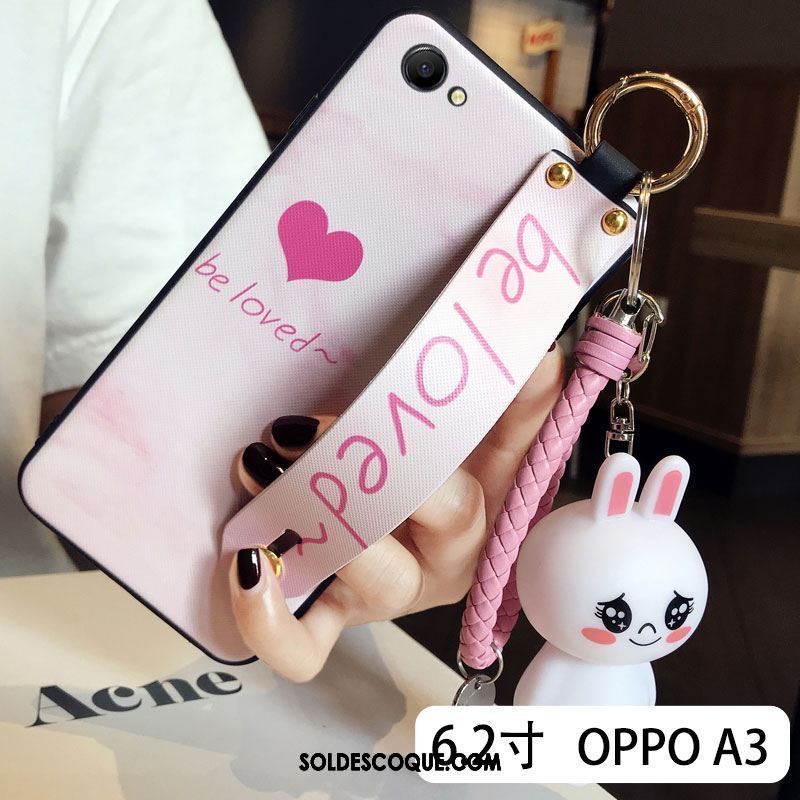 Coque Oppo A3 Incassable Téléphone Portable Dessin Animé Noir Silicone Housse Pas Cher