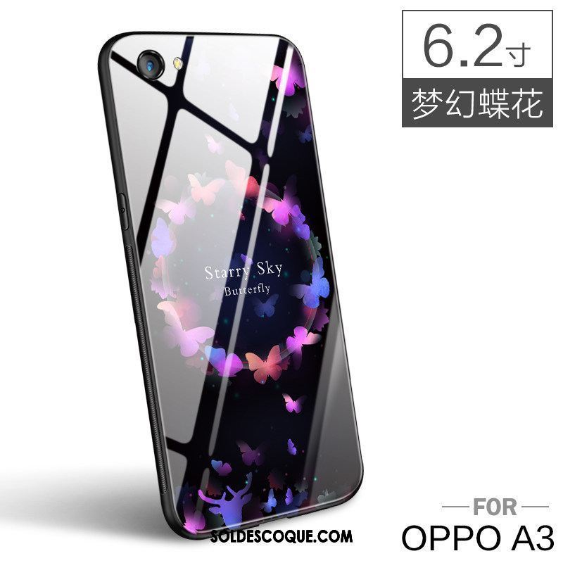 Coque Oppo A3 Personnalité Verre Miroir Bleu Cool France