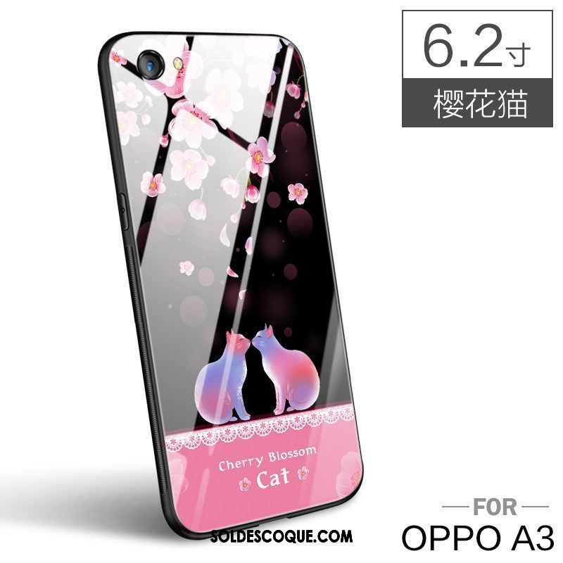 Coque Oppo A3 Personnalité Verre Miroir Bleu Cool France