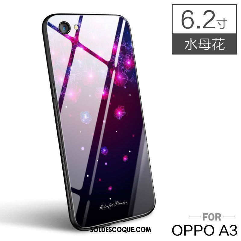 Coque Oppo A3 Personnalité Verre Miroir Bleu Cool France