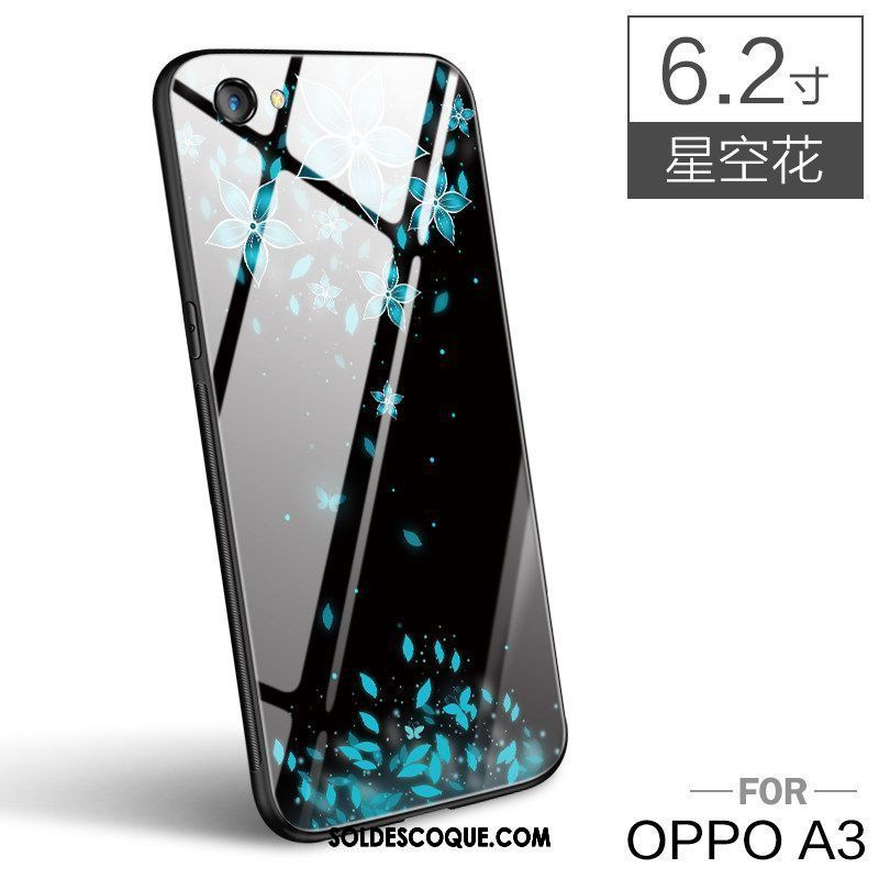 Coque Oppo A3 Personnalité Verre Miroir Bleu Cool France