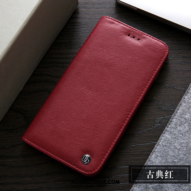 Coque Oppo A3 Protection Étui En Cuir Carte Incassable Cuir Véritable Pas Cher