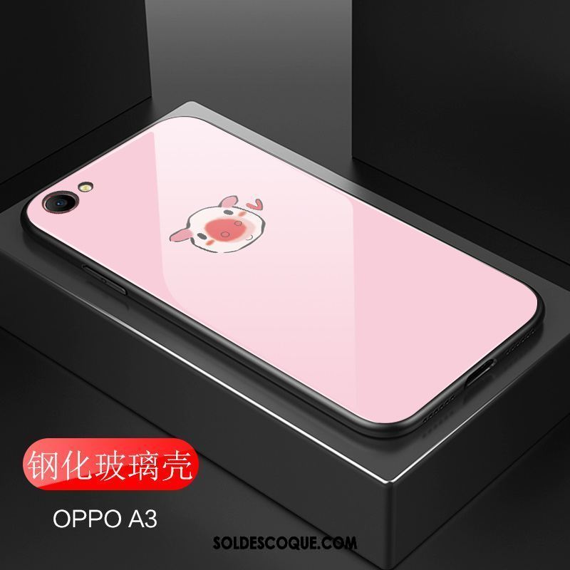 Coque Oppo A3 Téléphone Portable Blanc Dessin Animé Petit Rose En Ligne