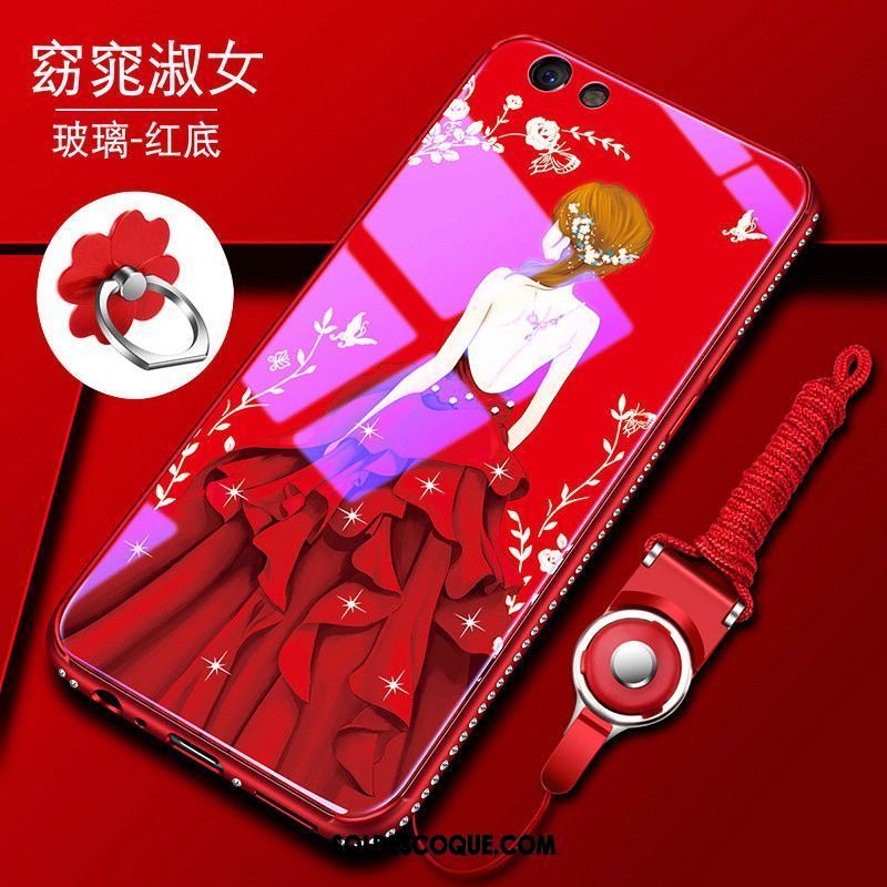 Coque Oppo A3 Étui Rouge Tendance Téléphone Portable Verre Pas Cher