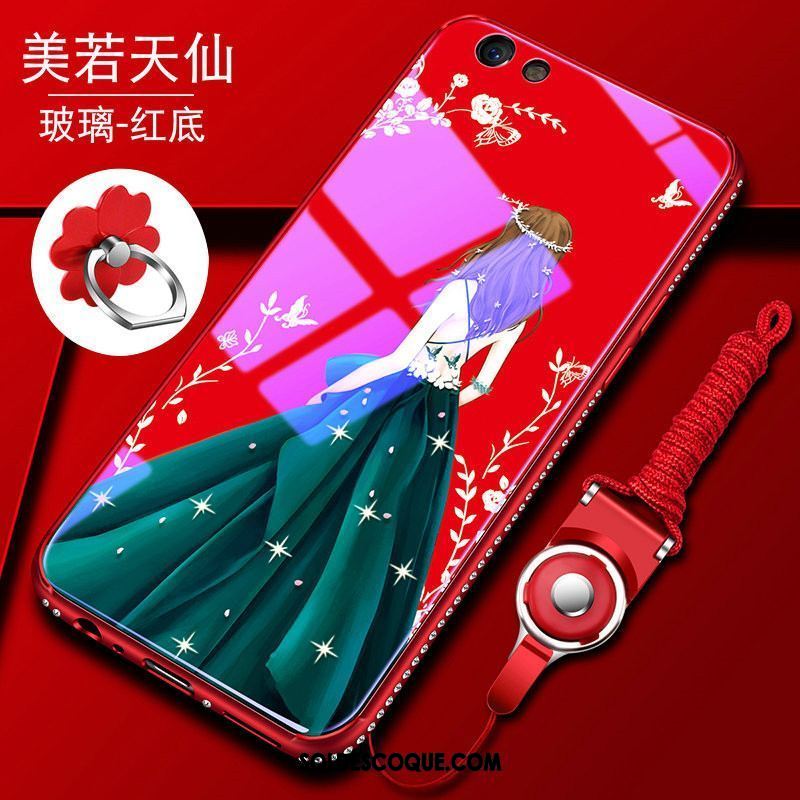 Coque Oppo A3 Étui Rouge Tendance Téléphone Portable Verre Pas Cher