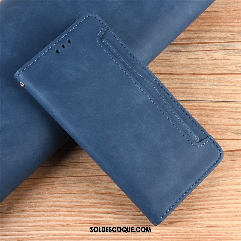 Coque Oppo A31 Bovins Bleu Étui Portefeuille Modèle Fleurie Pas Cher