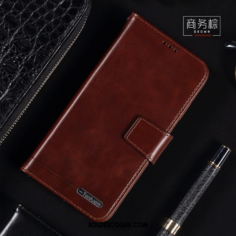 Coque Oppo A31 Portefeuille Étui En Cuir Téléphone Portable Cuir Véritable Protection Soldes