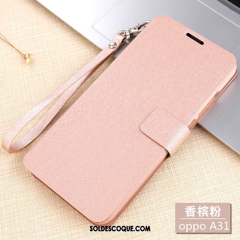 Coque Oppo A31 Tout Compris Protection Étui En Cuir Silicone Délavé En Daim Housse Pas Cher