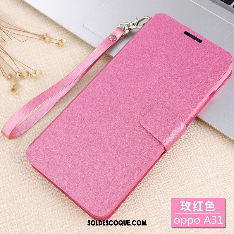 Coque Oppo A31 Tout Compris Protection Étui En Cuir Silicone Délavé En Daim Housse Pas Cher