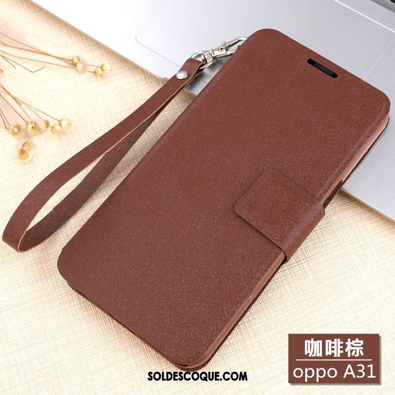 Coque Oppo A31 Tout Compris Protection Étui En Cuir Silicone Délavé En Daim Housse Pas Cher