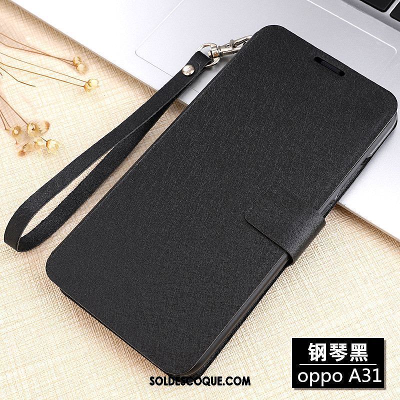 Coque Oppo A31 Tout Compris Protection Étui En Cuir Silicone Délavé En Daim Housse Pas Cher