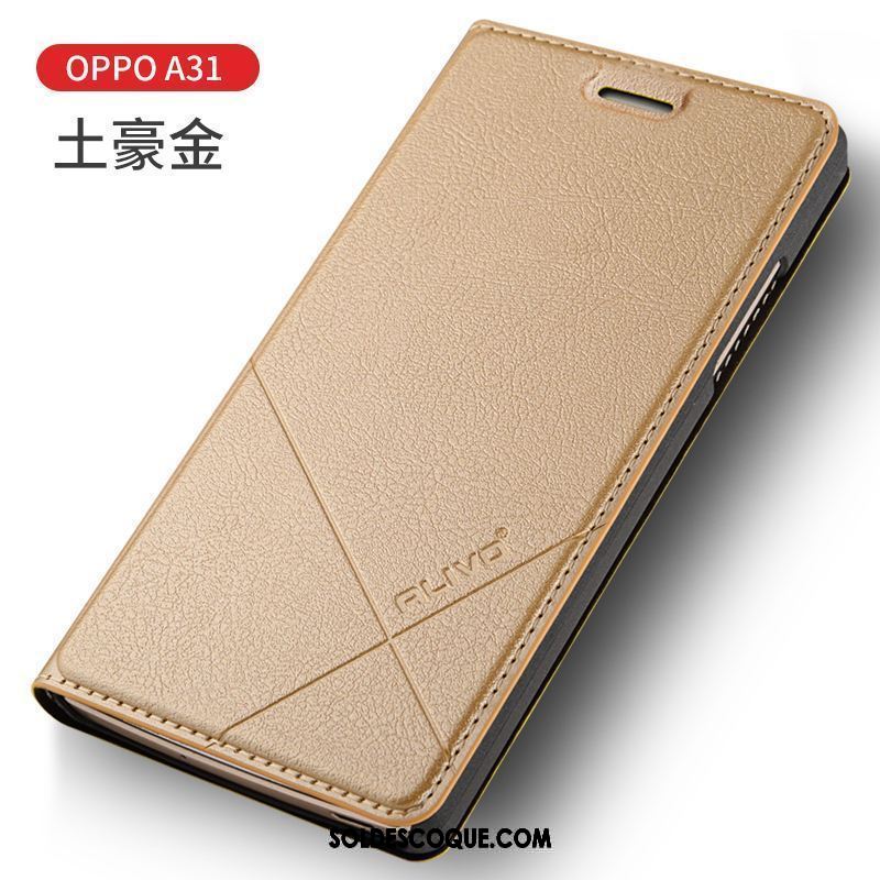 Coque Oppo A31 Téléphone Portable Étui Protection Étui En Cuir Bleu Housse Soldes