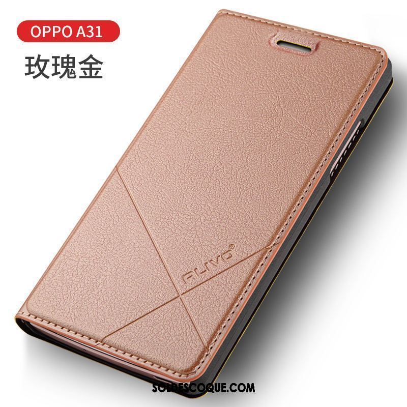 Coque Oppo A31 Téléphone Portable Étui Protection Étui En Cuir Bleu Housse Soldes