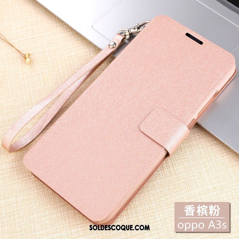 Coque Oppo A3s Clamshell Ornements Suspendus Protection Téléphone Portable Étui En Cuir Pas Cher