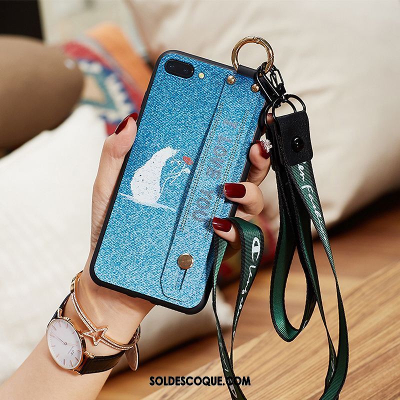 Coque Oppo A3s Denim Tout Compris Ornements Suspendus Silicone Tendance En Ligne