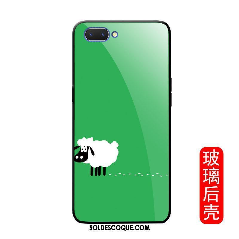 Coque Oppo A3s Dessin Animé Jaune Verre Charmant Téléphone Portable En Ligne