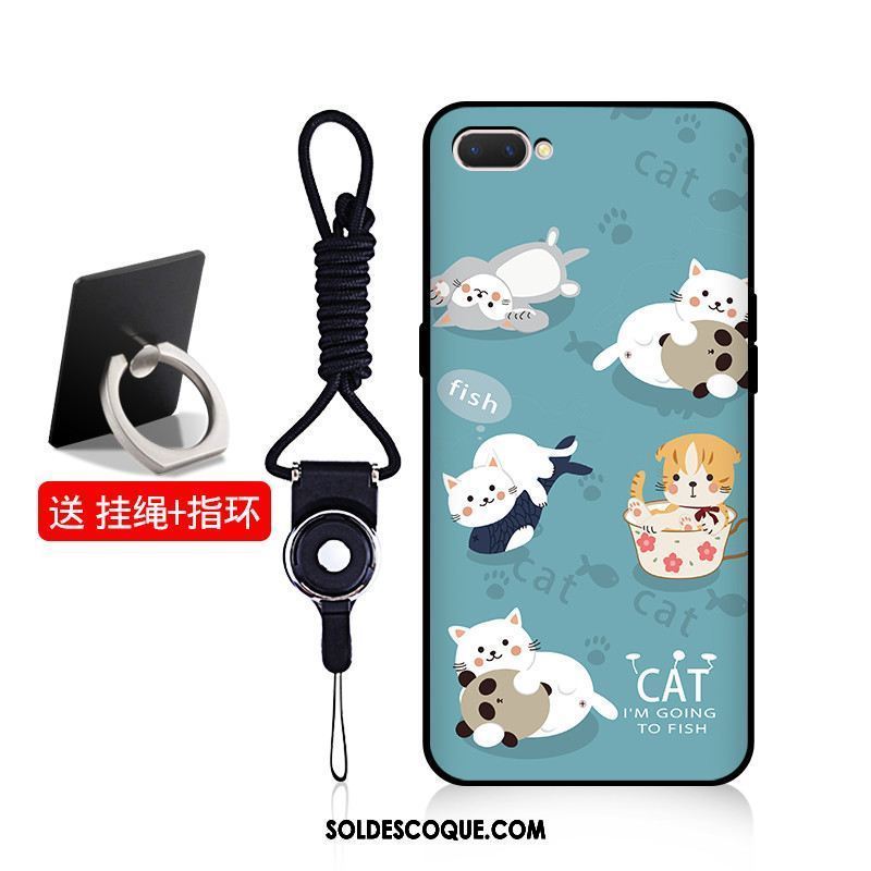 Coque Oppo A3s Dessin Animé Téléphone Portable Bleu Ornements Suspendus Incassable Pas Cher