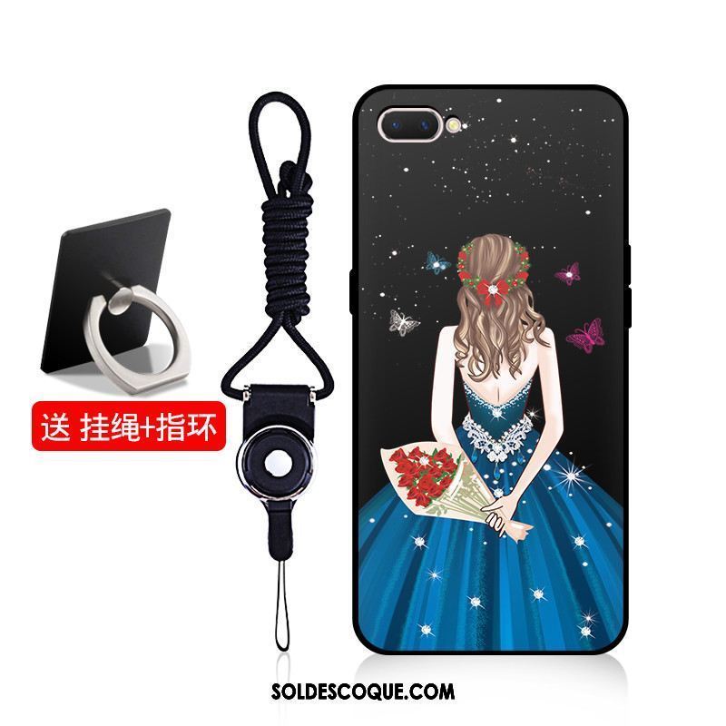 Coque Oppo A3s Dessin Animé Téléphone Portable Bleu Ornements Suspendus Incassable Pas Cher