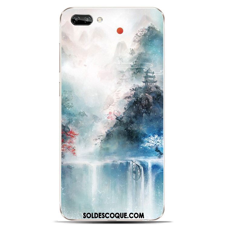 Coque Oppo A3s Fluide Doux Silicone Style Chinois Étui Rouge En Vente