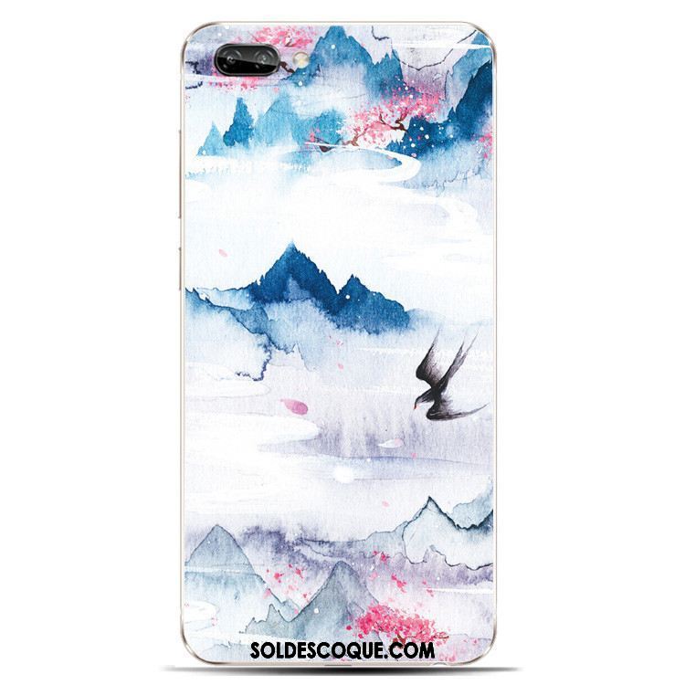 Coque Oppo A3s Fluide Doux Silicone Style Chinois Étui Rouge En Vente