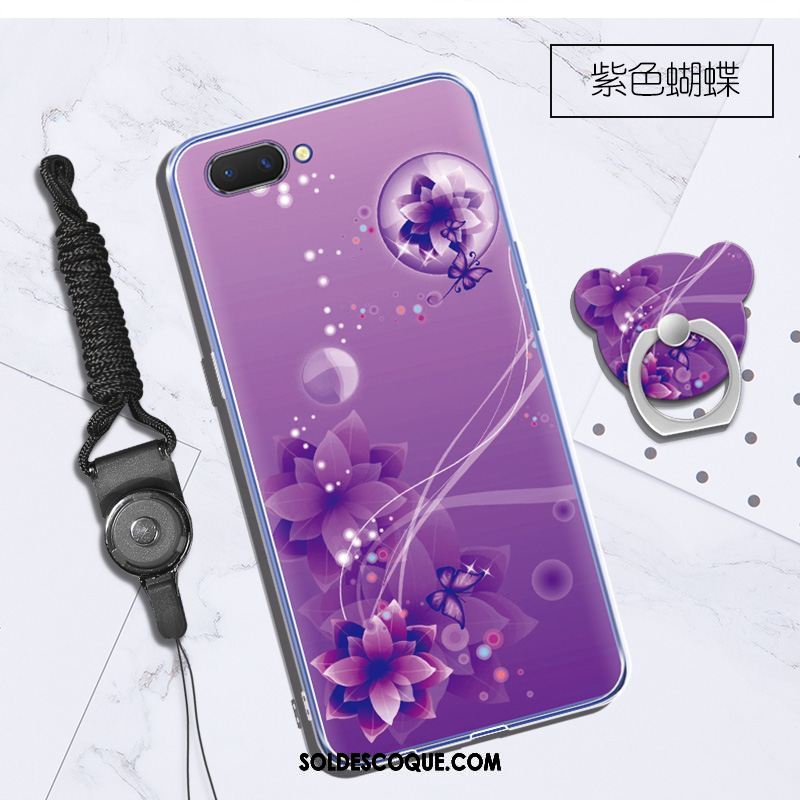 Coque Oppo A3s Incassable Fluide Doux Téléphone Portable Vert Ornements Suspendus Soldes