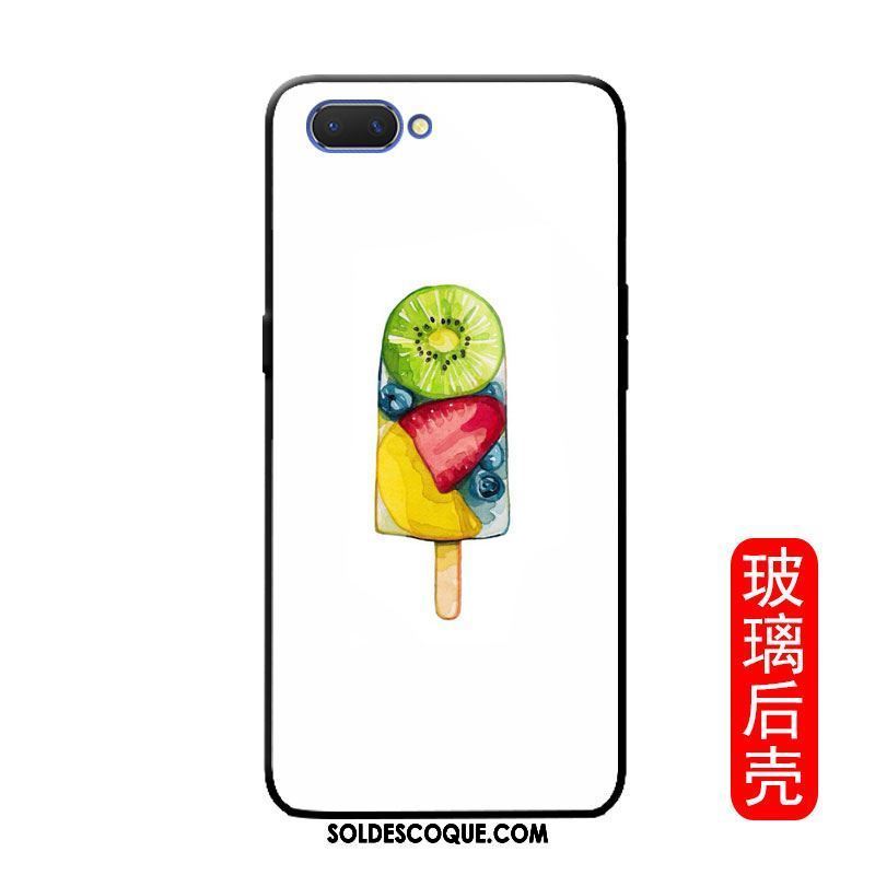 Coque Oppo A3s Pastèque Verre Silicone Fruit Miroir Pas Cher