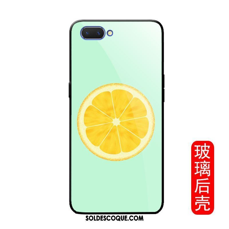 Coque Oppo A3s Pastèque Verre Silicone Fruit Miroir Pas Cher