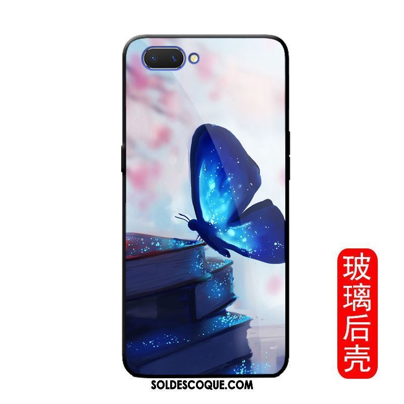 Coque Oppo A3s Personnalité Miroir Créatif Verre Papillon Soldes