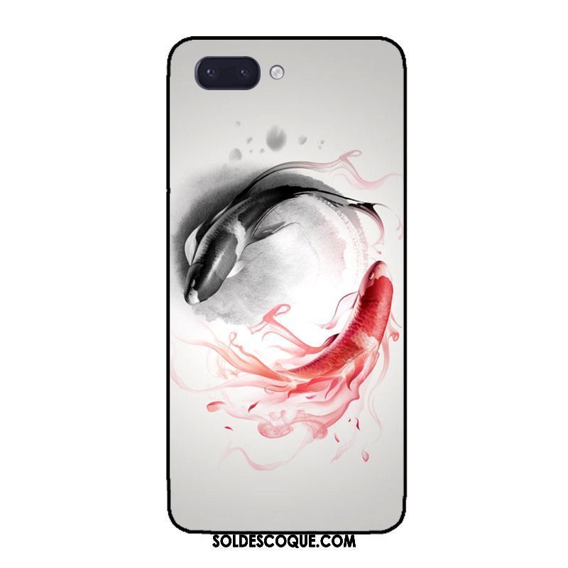 Coque Oppo A3s Richesse Style Chinois Noir Fluide Doux Silicone En Vente