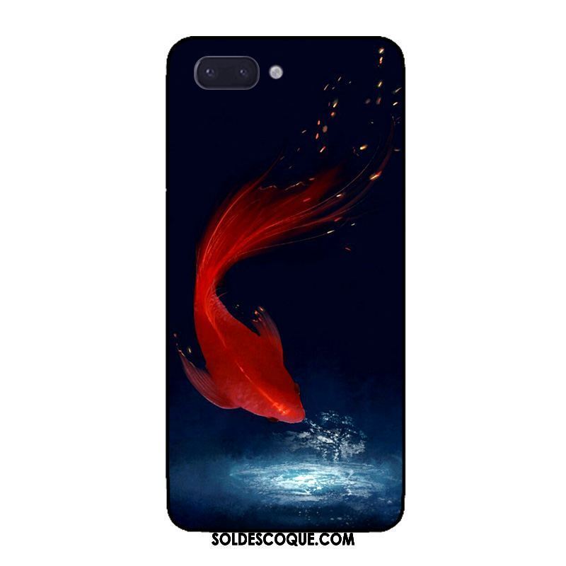 Coque Oppo A3s Richesse Style Chinois Noir Fluide Doux Silicone En Vente