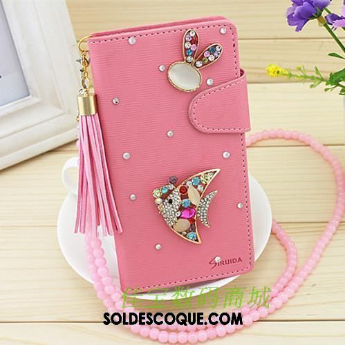 Coque Oppo A3s Rose Silicone Incassable Carte Étui En Cuir Pas Cher