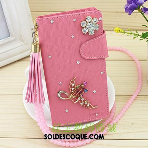 Coque Oppo A3s Rose Silicone Incassable Carte Étui En Cuir Pas Cher