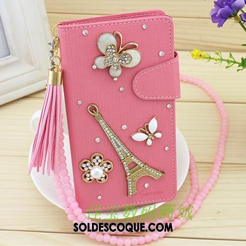 Coque Oppo A3s Rose Silicone Incassable Carte Étui En Cuir Pas Cher