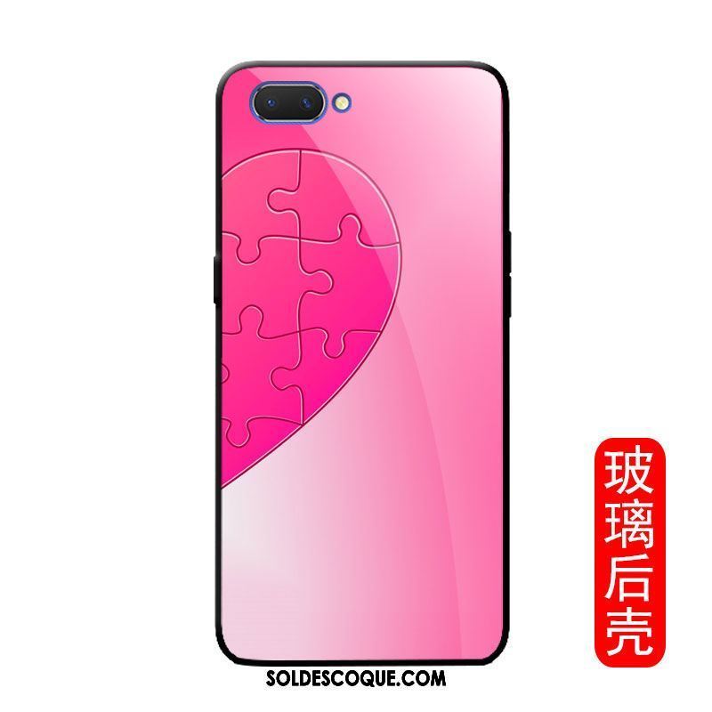 Coque Oppo A3s Téléphone Portable Miroir Amoureux Verre Personnalité Soldes