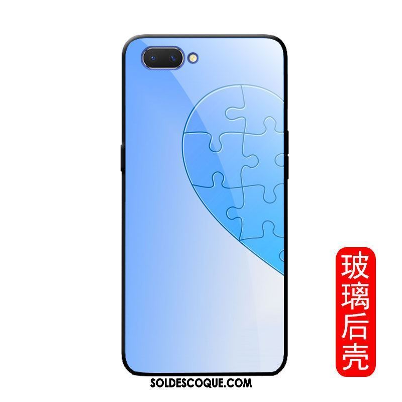 Coque Oppo A3s Téléphone Portable Miroir Amoureux Verre Personnalité Soldes