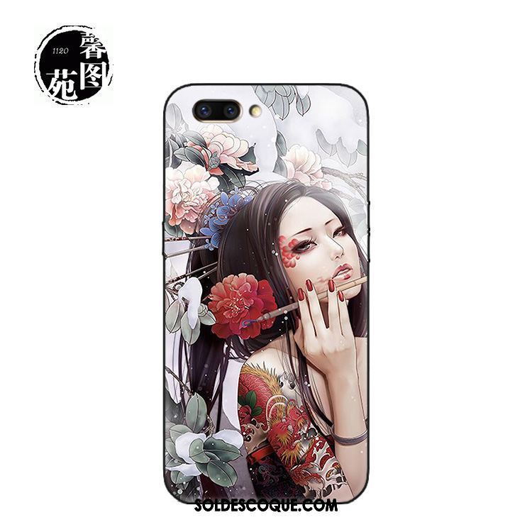 Coque Oppo A3s Téléphone Portable Tatouage Style Chinois Fluide Doux Personnalité Housse En Vente