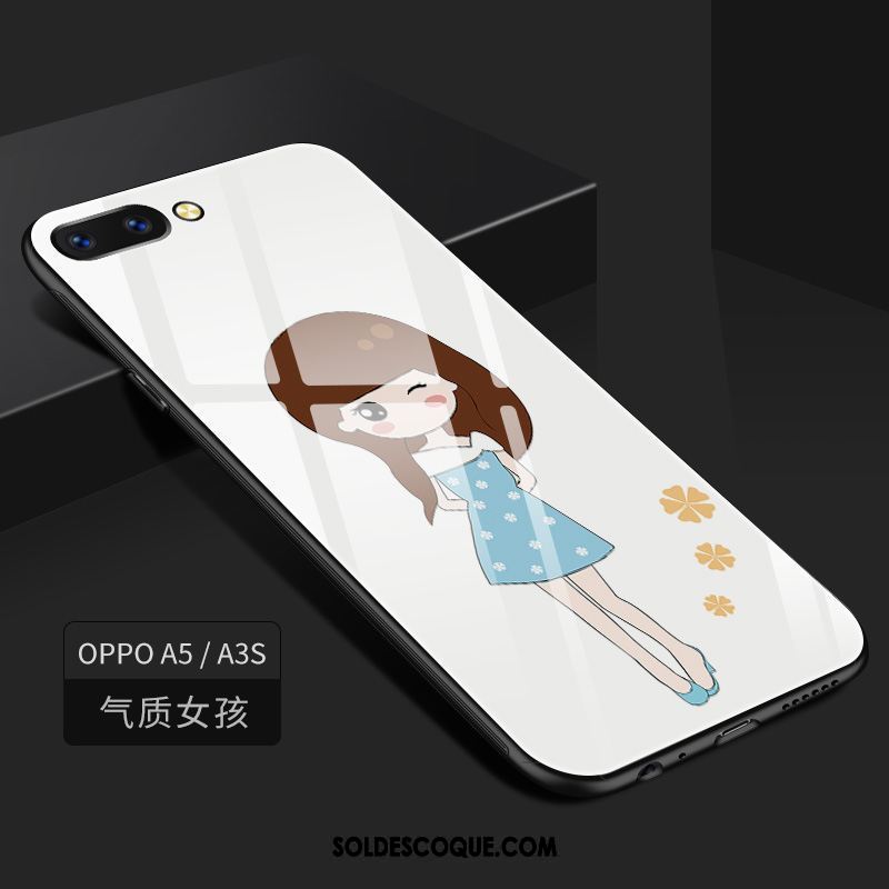 Coque Oppo A3s Verre Verre Trempé Téléphone Portable Nouveau Silicone Soldes