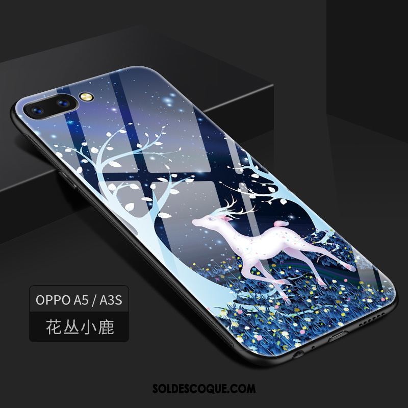 Coque Oppo A3s Verre Verre Trempé Téléphone Portable Nouveau Silicone Soldes