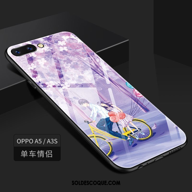 Coque Oppo A3s Verre Verre Trempé Téléphone Portable Nouveau Silicone Soldes