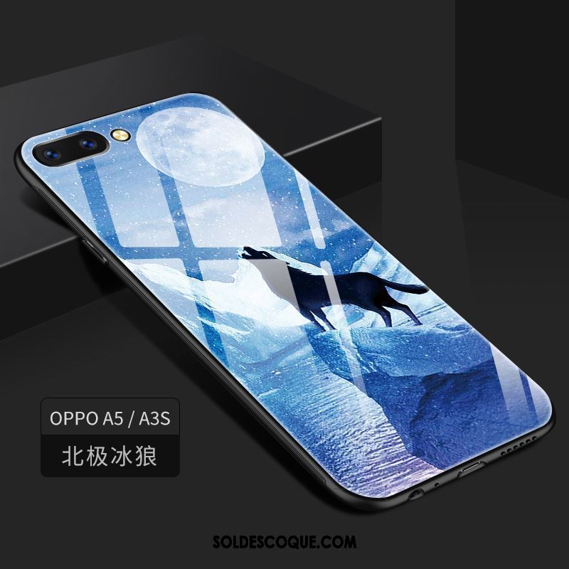 Coque Oppo A3s Verre Verre Trempé Téléphone Portable Nouveau Silicone Soldes