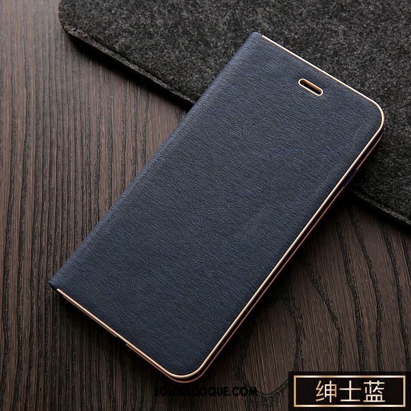 Coque Oppo A3s Vintage Cuir Véritable Incassable Étui En Cuir Protection Soldes