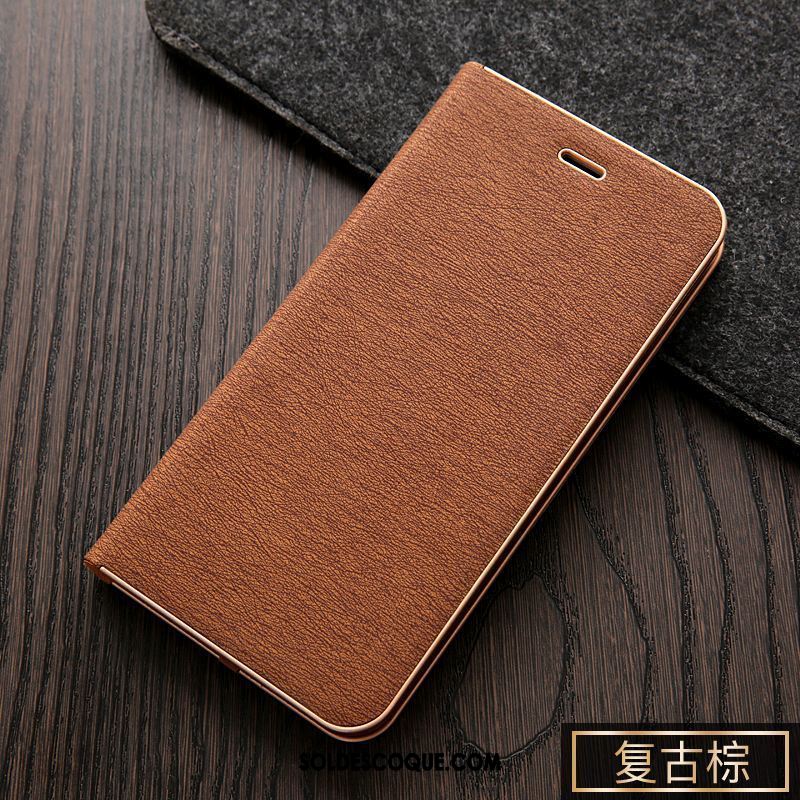 Coque Oppo A3s Vintage Cuir Véritable Incassable Étui En Cuir Protection Soldes