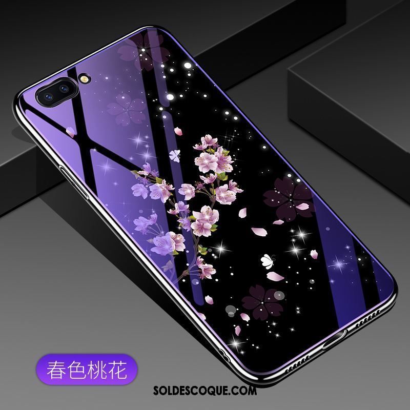 Coque Oppo A3s Violet Bleu Personnalité Incassable Protection En Ligne