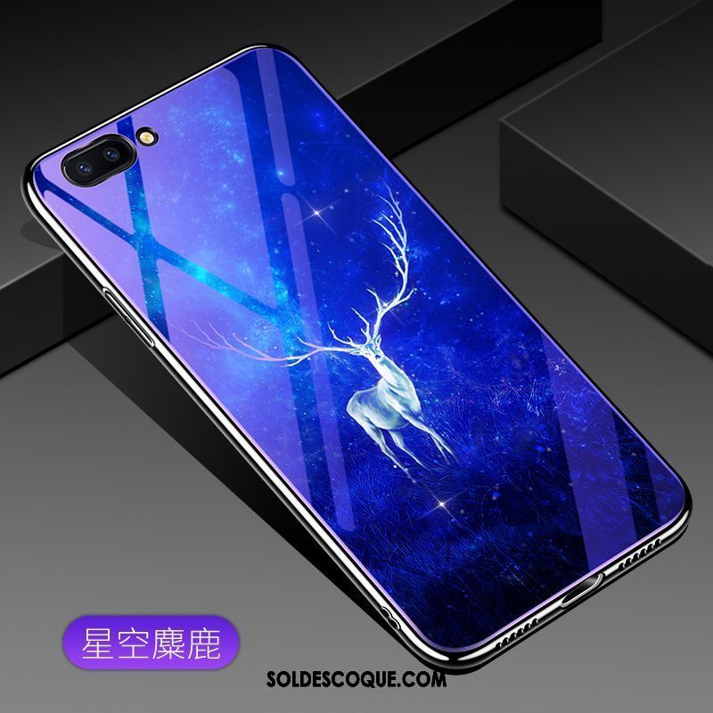 Coque Oppo A3s Violet Bleu Personnalité Incassable Protection En Ligne