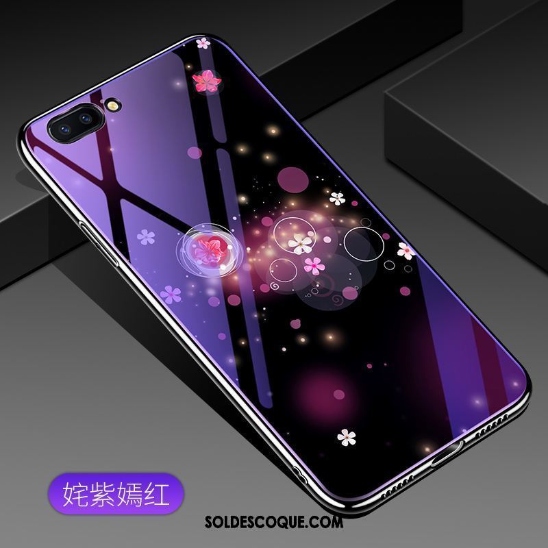 Coque Oppo A3s Violet Bleu Personnalité Incassable Protection En Ligne