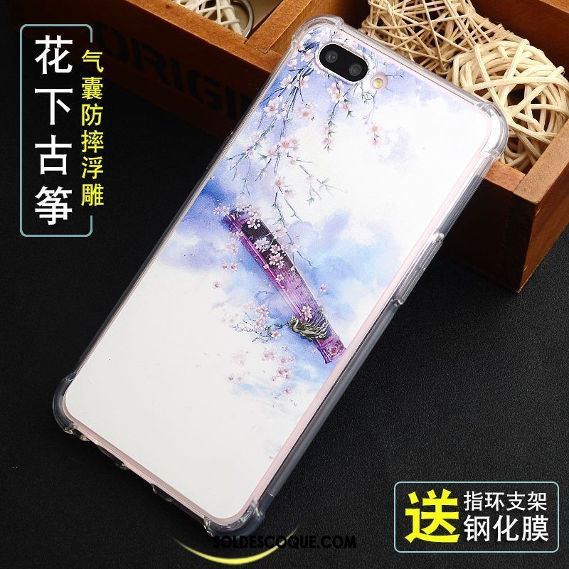 Coque Oppo A3s Étui Blanc Transparent Fluide Doux Téléphone Portable Pas Cher